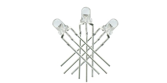 What controls the color of the LED lamp beads?